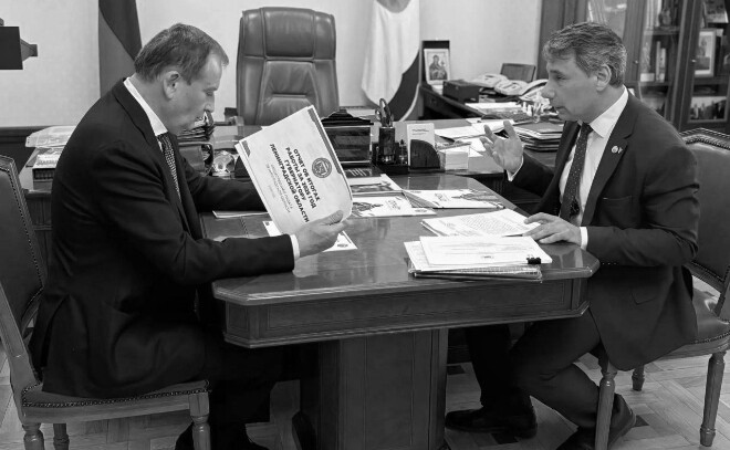 Александр Дрозденко встретился с первым зампредседателя Общественной палаты Ленобласти